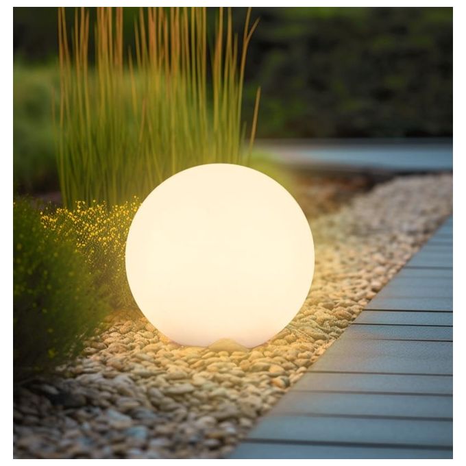 CENTURY BLL-044000 BOLLA Lampada LED Solare Dimmerabile RGB+3000K IP44 colore Bianco