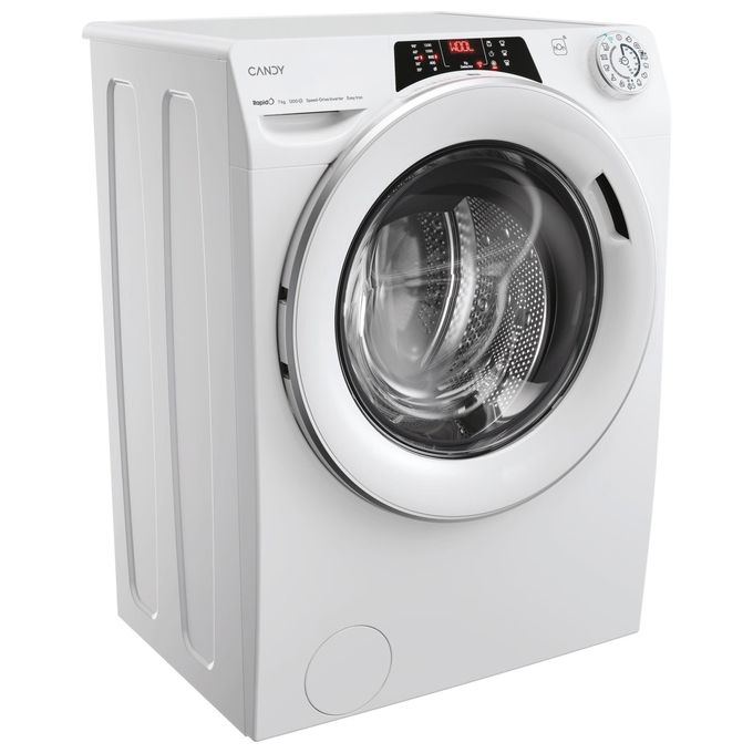 Candy RapidÓ RO41274DWMST-1-S, Lavatrice Slim Carica Frontale, 7 Kg, 1200 Giri, Classe A, Bianco
