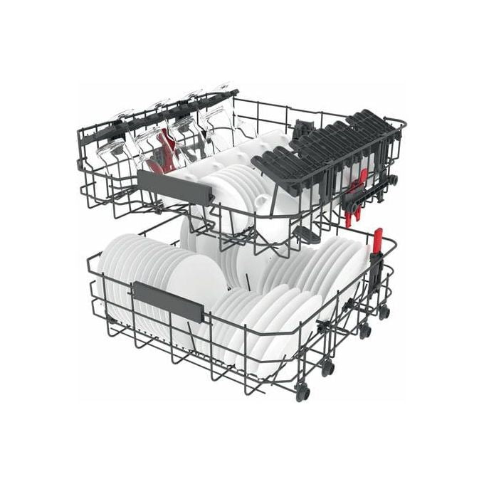 Whirlpool WFC3C26PFX Lavastoviglie Libera Installazione 14 coperti Classe E 6° SENSO NaturalDry 46 dB 8 programmi (85x60x59 cm) colore Inox