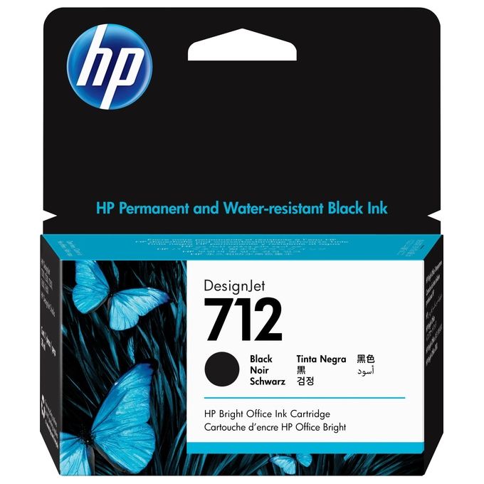 HP 3ED70A Cartuccia Originale Nero 38 ml per Stampanti DesignJet T650 T630 T250 T230 Serie Studio colore Nero