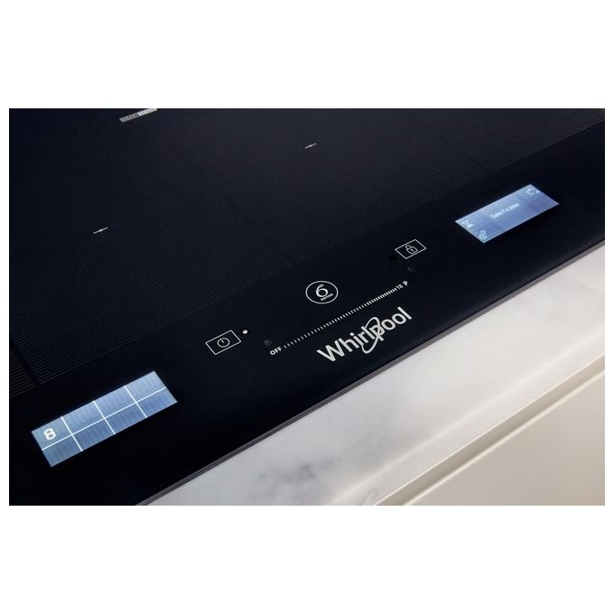 Whirlpool SMP778CNEIXL W Collection Piano cottura induzione 77 cm 8 zone FlexiFull 7400 W Touch Control colore Nero