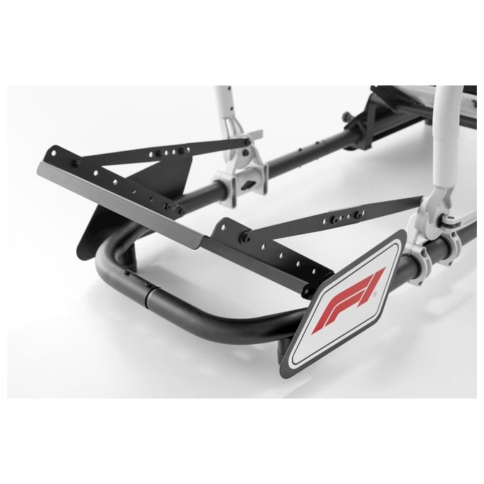 PLAYSEAT FO.00334 Formula Instinct Sedia da gaming universale con seduta imbottita in ecopelle regolabile per utenti fino a 163 Kg colore Nero Bianco