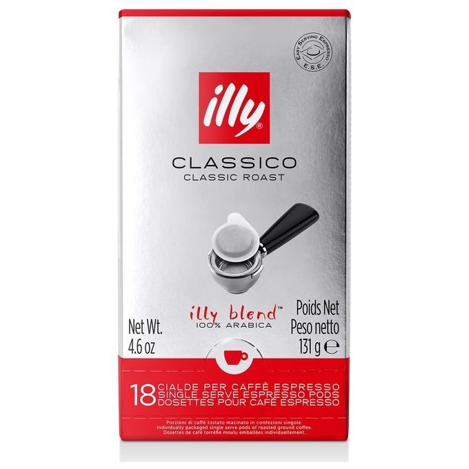 Illy Caffe' in Cialde ESE Mono Splitdose Tostato Classico 1 Confezione da 18 Cialde
