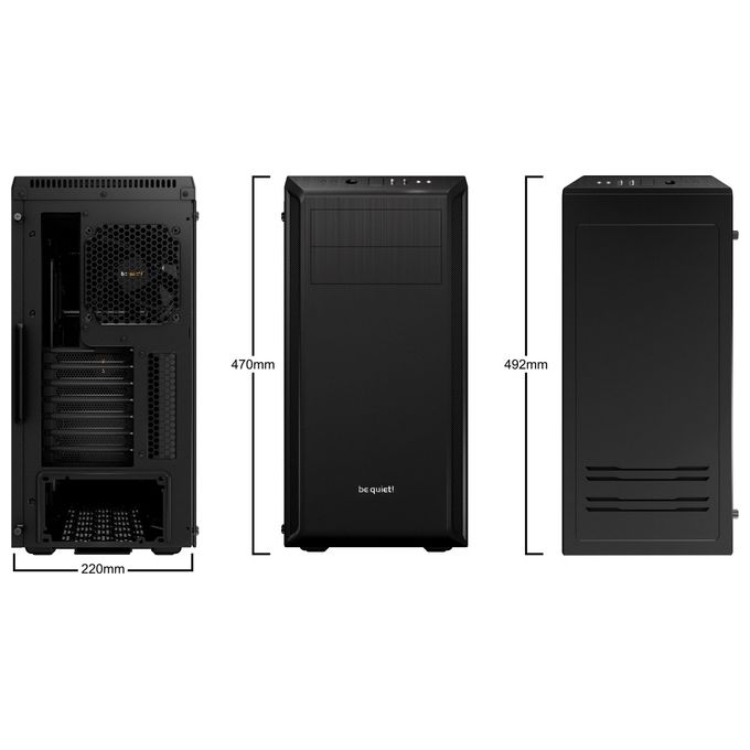 Be Quiet! Pure Base 600 Window Case Atx 7 Hdd Slot 2xUsb 3.0 1xAudio Nero