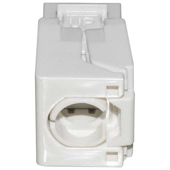 Link Presa Rete Keystone Jack Rj45 Categoria 6 Utp Tooless Bianco 180° Contatti Dorati 50 Micron