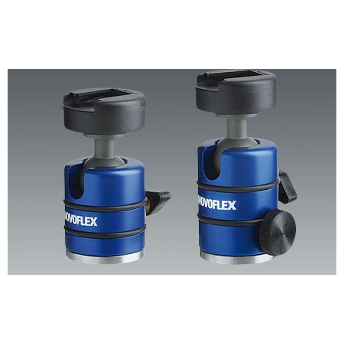 Novoflex NEIGER19 Neiger 19 Testa a sfera con slitta flash Attacco 1'' e 3'' Carico max 3 kg Peso 92 g colore Grigio