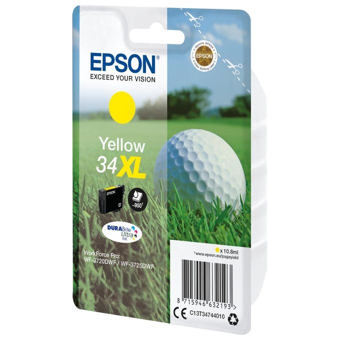 Epson Cartucca Ink-jet 34xl pallina da Golf Giallo per Wf-3720dwf