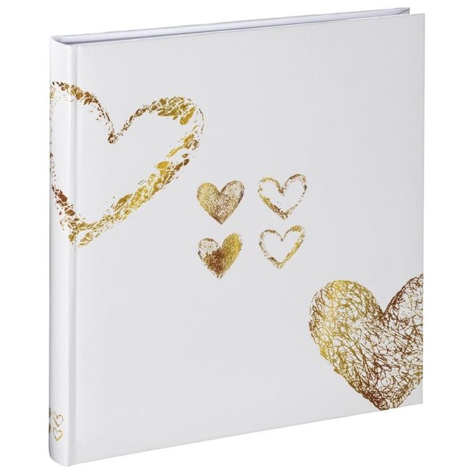 Hama Lazise Album Fotografico e Portalistino Oro 29x32cm 50 Pagine Bianche Matrimonio