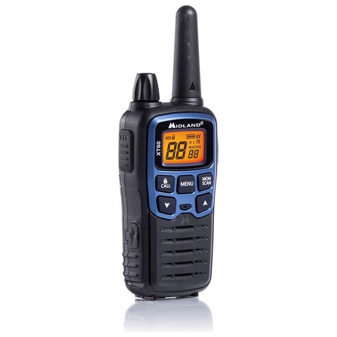 Midland Coppia Ricetrasmittente XT-60 24 Canali Batterie Ricaricabili Via Usb Autonomia 12 Ore