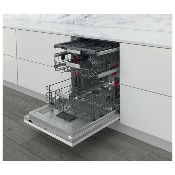 Whirlpool W6ID741AS Lavastoviglie da Incasso a Scomparsa Totale 14 coperti Classe C 41 dB 6TH SENSE NaturalDry (82x60x55 cm) colore Argento