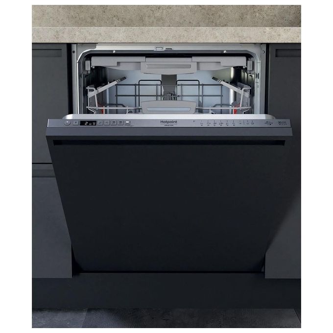Hotpoint HIS 7030 WEL Lavastoviglie da Incasso 14 coperti Classe D 43 dB Terzo Cestello Inverter AquaStop (82x59.8x55 cm) colore Inox