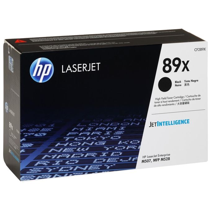 HP CF289X 89X Toner Originale Alta Capacita' 10000 Pagine LaserJet Enterprise M507 MFP M528 colore Nero