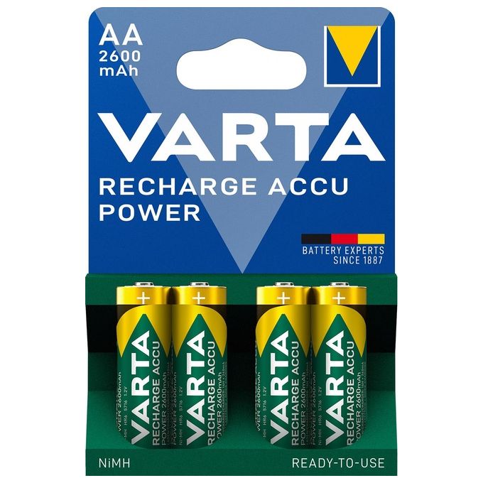Varta Batteria ricaricabile stilo Aa R2u Prof. 2600mah Bl.4pz