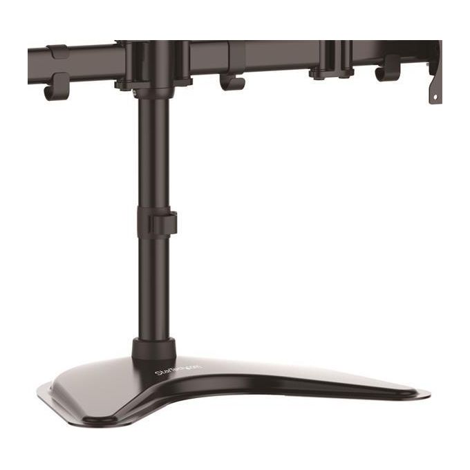 StarTech.com ARMBARQUAD Supporto Articolabile VESA per 4 Monitor fino a 27'' Regolabile Altezza Rotazione Inclinazione Gestione Cavi colore Nero