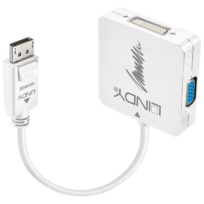 Lindy Adattatore Displayport 1.2 a Hdmi 4k30-Dvi-Vga