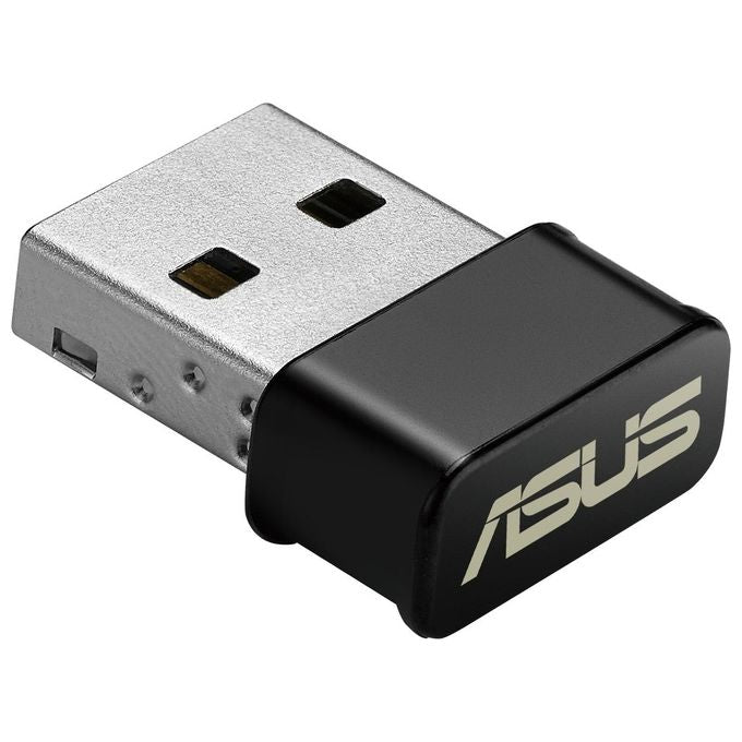 ASUS USB-AC53 Nano - Adattatore Wi-Fi e USB , (AC1200 Dual Band), 300 - 867 Mbps, Formato Compatto, Supporto MU-MIMO, Nero