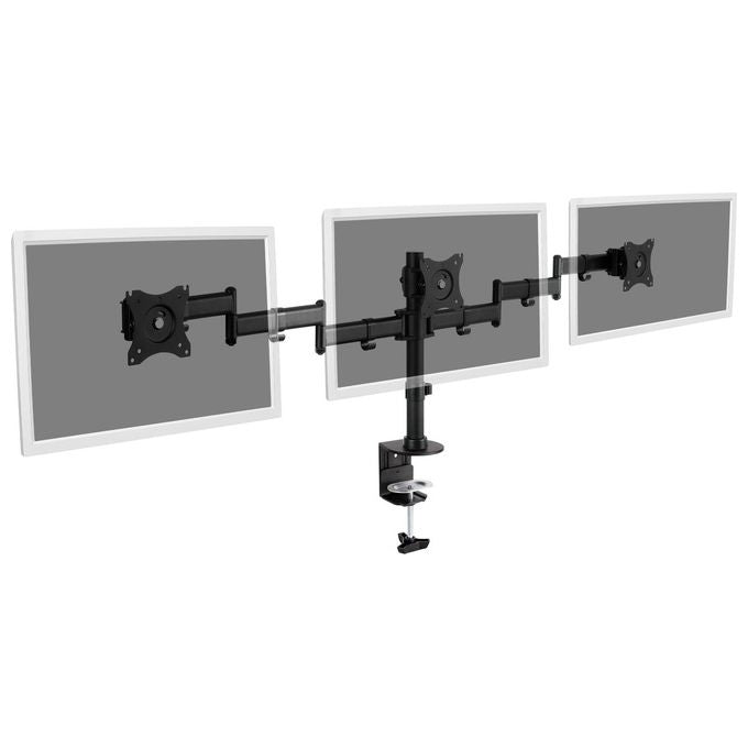 Digitus supporto triplo da monitor con morsetto