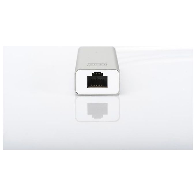 Digitus hub a 3 porte usb 3.0 e adattatore lan gigabit