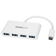 Startech Hub USB-C a 4 porte USB 3.0 - USB-C a 4x USB-A - Alimentato via bus - Bianco