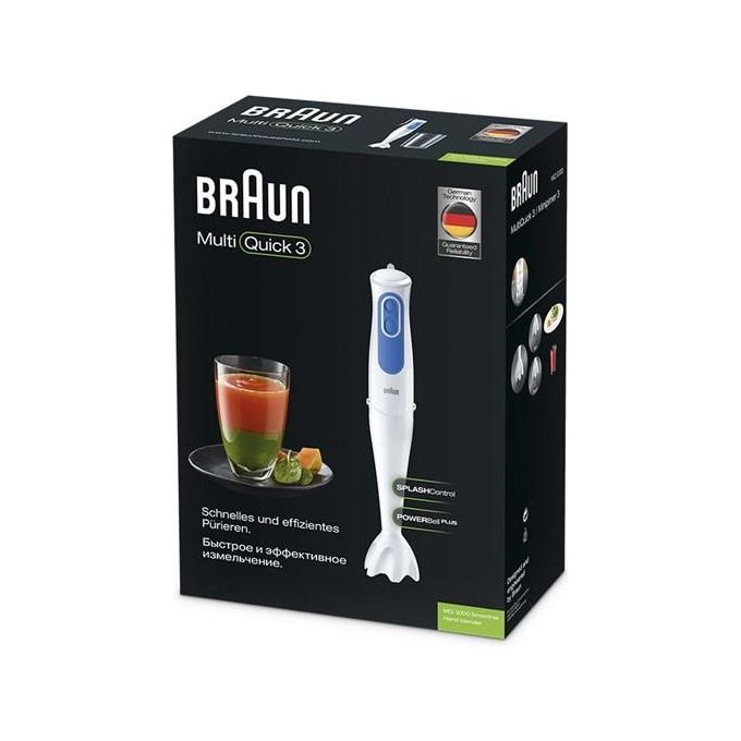 Braun MQ 3000 Smoothie Frullatore ad Immersione 0,6Lt 700W Blu-Bianco