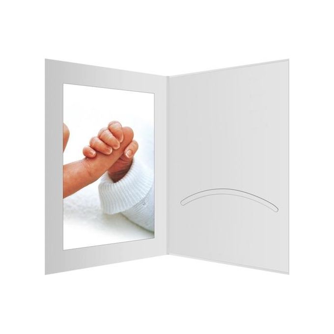 Daiber Cartoncino Portafoto con Passepartout 13x18cm Bianco Opaco 100 Pezzi