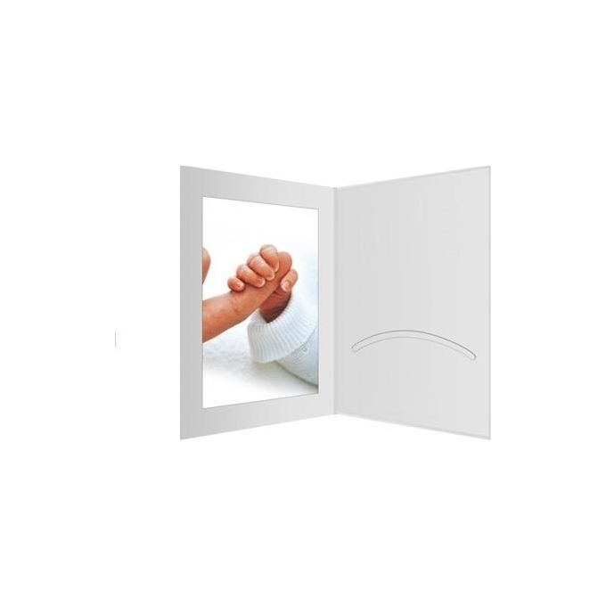 Daiber Cartoncino Portafoto Ritratto con Passepartout 10x15cm Bianco 100 Pezzi