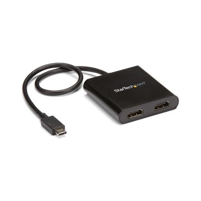 Startech Splitter Multi-Monitor USB-C a HDMI - Hub MST Tipo-C a 2 porte compatabile con Thunderbolt 3