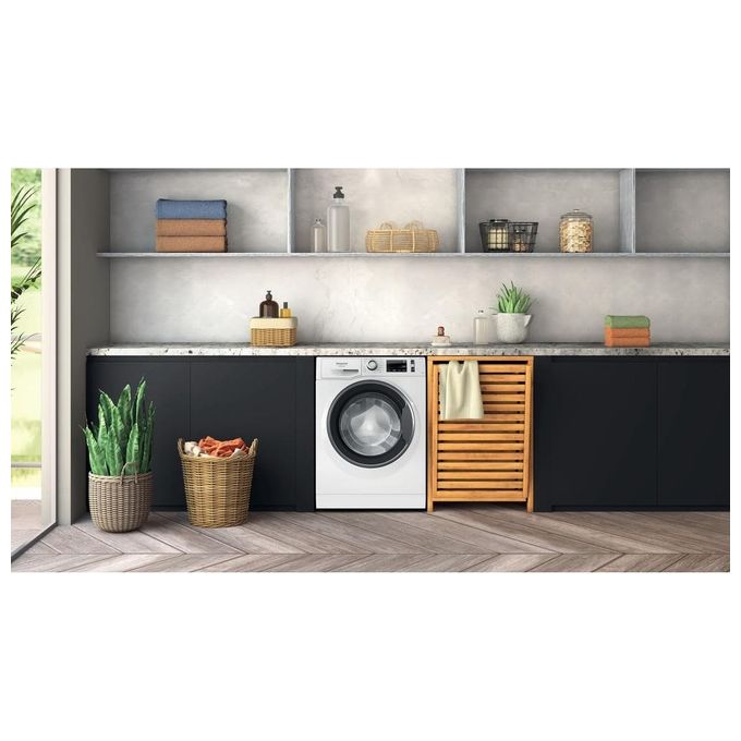 Hotpoint NR 748G WS A IT Lavatrice Carica Frontale 8 Kg 1400 rpm Classe A Steam Hygiene Motore Inverter (85x59,5x60,5 cm) colore Bianco