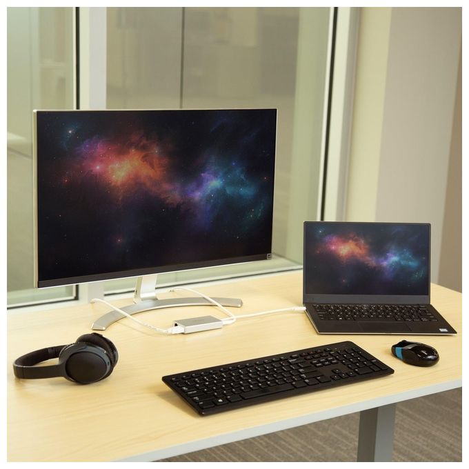 StarTech Adattatore Multifunzione USB-C per Portatili Power Delivery 4K Hdmi Bianco e Argento