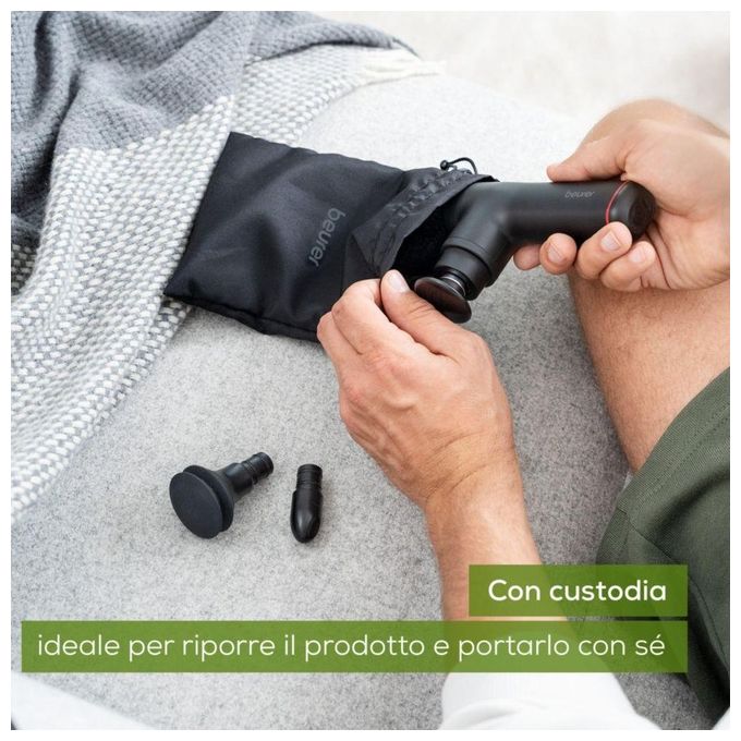 Beurer MG 79 Sensitive Massaggiatore a Pistola 3 livelli intensita' 3 accessori autonomia 3h