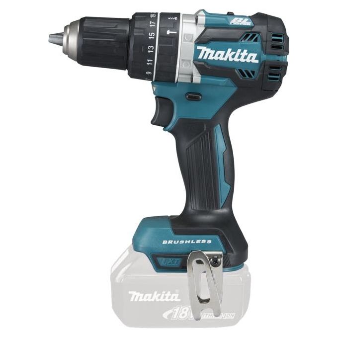 Makita DHP484Z Trapano Avvitatore a Percussione Brushless 18V 54Nm 2 velocita' mandrino senza chiave colore Nero Blu