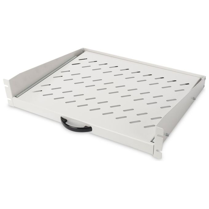 Digitus ripiano per armadi rack estraibile 2u 367mm per montanti frontali