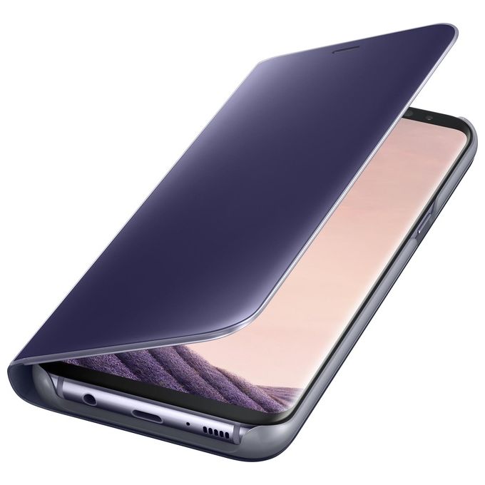 Samsung EF-ZG955CVEGWW Clear View Standing Cover per Galaxy S8+ Viola