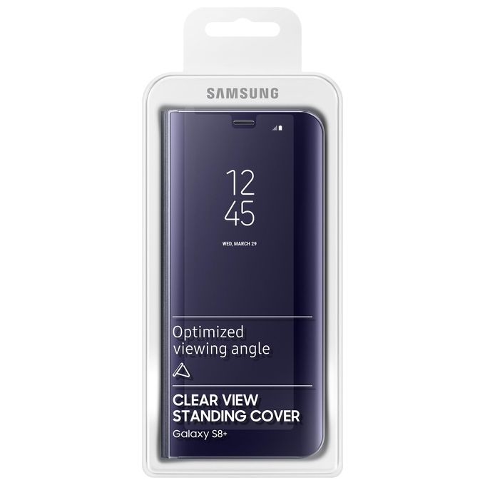 Samsung EF-ZG955CVEGWW Clear View Standing Cover per Galaxy S8+ Viola