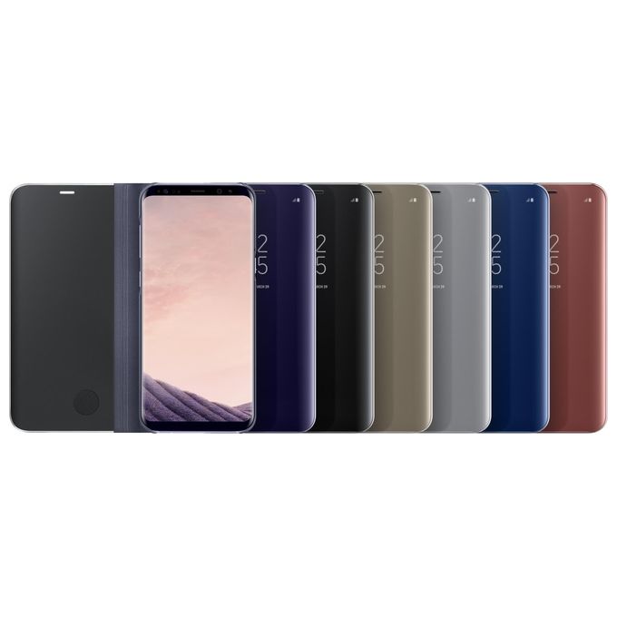 Samsung EF-ZG955CVEGWW Clear View Standing Cover per Galaxy S8+ Viola