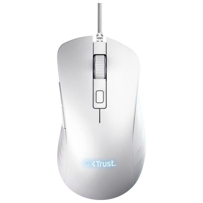 Trust 24891 GXT924W YBAR+ Mouse Gaming 25600 DPI USB Tipo A 6 Pulsanti Programmabili colore Bianco