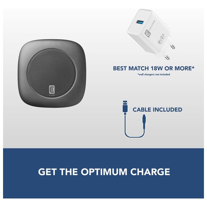 Cellular Line Easy Wireless Charger Caricabatterie Wireless 10W Nero