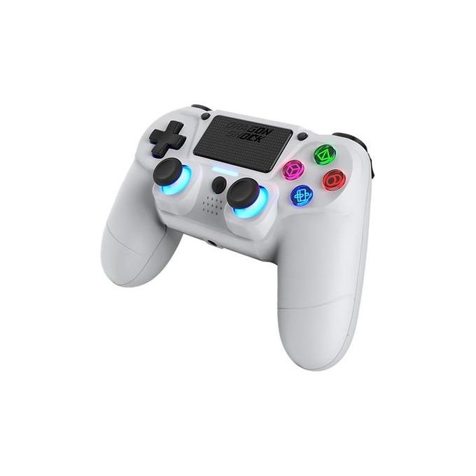 DragonShock DSCPS4-WH Mizar Gamepad Wireless PS4 PC Dispositivi Mobili Bluetooth 8 m 620 mAh colore Bianco