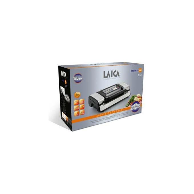 Laica, Macchina Sottovuoto Automatica VT3120, Doppia Pompa, 130W, Nero e Bianco