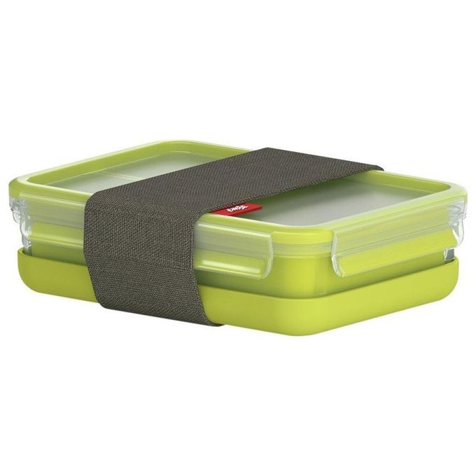 Emsa ClipandGo Scatola Porta Pranzo 1,2 Litri Trasparente-Verde