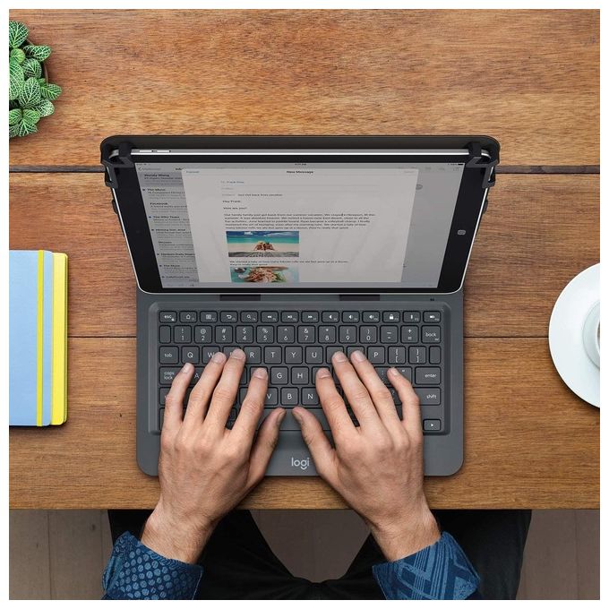 Logitech UNIVERSAL FOLIO Custodia con tastiera Italiana Bluetooth per tablet Apple, Android e Windows da 9-10 pollici