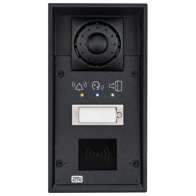 2N 9151101RPW Helios IP Force Videocitofono IP 1 pulsante PoE IP69K predisposizione lettore RFID altoparlante 10W colore Grigio