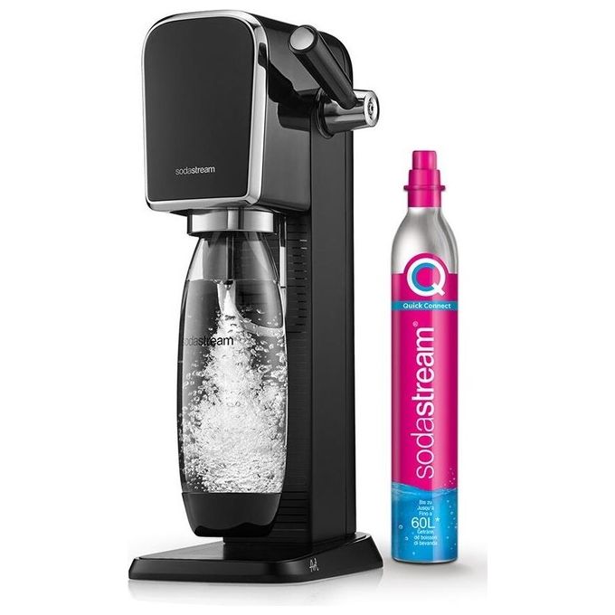 SodaStream 1013511411 ART Gasatore d'Acqua Frizzante bottiglia 1 L cilindro CO2 60 L BPA Free colore Nero