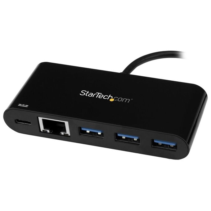 Startech Adattatore Hub di Rete Usb-C a Ethernet a 3 Porte con Power Delivery