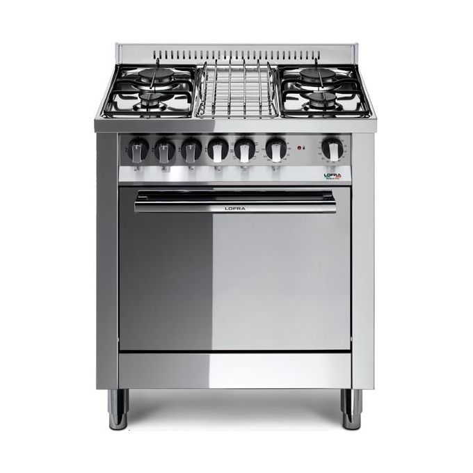 Lofra Cucina 70cm 4 fuochi forno elettrico 9 funzioni 57lt Maxima inox