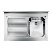 CM 031133DCSSX Serie IX Rossana Appoggio Lavello Acciaio inox da incasso Gocciolatoio a Sinistra 1 Vasca 90X60cm