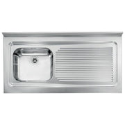 CM 031136SCSSX Serie IX Rossana Appoggio Lavello Acciaio inossidabile da incasso Gocciolatoio a Destra 1 Vasca 120X60cm