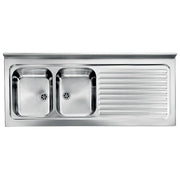 CM 031139SCSSX Serie IX Rossana Appoggio Lavello da  incasso Gocciolatoio a Destra 2 Vasche 150X60cm