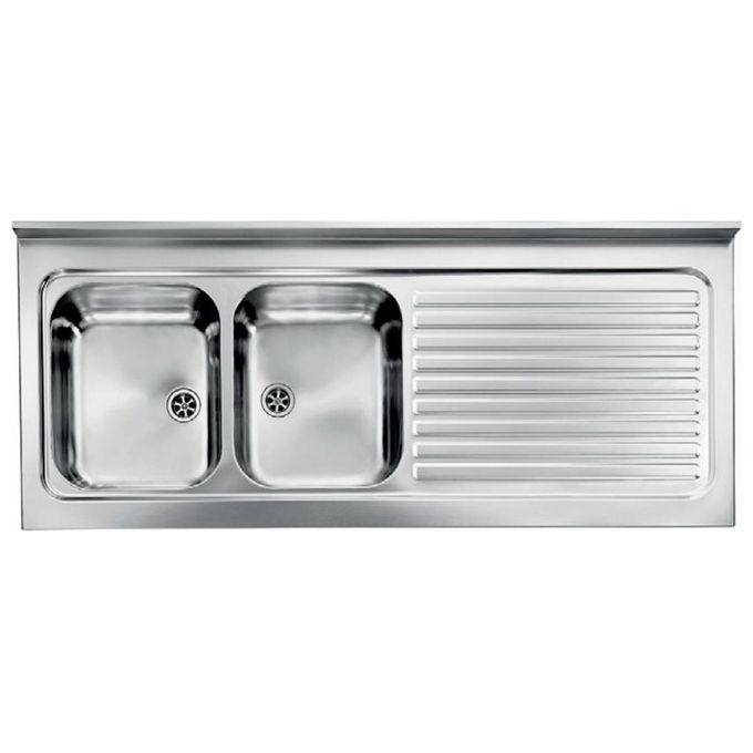 CM 031139SCSSX Serie IX Rossana Appoggio Lavello da  incasso Gocciolatoio a Destra 2 Vasche 150X60cm