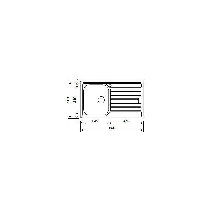 CM 011273SCSSP Lavello IX Zenith 3'' 86X50 1 Vasca a sinistra